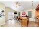 Home bar with seating, glass-top table, and access to patio at 205 Martin Luther King Jr Ave, Salisbury, NC 28144