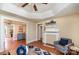 Open living area with hardwood floors and decorative fireplace at 205 Martin Luther King Jr Ave, Salisbury, NC 28144