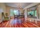 Dining room with hardwood floors and access to sunroom at 8 Blackberry Ln, Lake Wylie, SC 29710