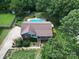 House with pool and landscaping, aerial view at 171 Timberbrook Ln # 16, Statesville, NC 28625