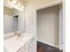 Modern bathroom with white vanity and quartz countertop at 7025 Stella Pl, Stanley, NC 28164