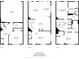 Three-story floor plan showcasing a garage, bedrooms, bathrooms, kitchen, living room, and Gathering room at 9341 Lenox Pointe Dr, Charlotte, NC 28273