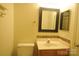 Bathroom includes a vanity, toilet, and shower/tub combo at 1600 H Arlyn Cir, Charlotte, NC 28213