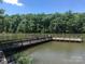 Fishing pier extending into calm lake water at 113 Hummingbird Cir, New London, NC 28127
