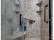 Modern shower with stone tile and built-in shelving at 148 Hudson Ln, Statesville, NC 28625