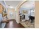 Elegant entryway with hardwood floors, a piano, and decorative accents at 133 Lassen Ln, Mooresville, NC 28117