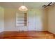 Dining room with hardwood floors and built-in shelves at 3612 Polkville Rd, Shelby, NC 28150