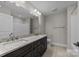 Modern bathroom with double vanity, granite countertop and shower at 107 Dublin Ct, Statesville, NC 28677