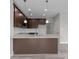 Modern kitchen with dark cabinetry and island at 107 Dublin Ct, Statesville, NC 28677