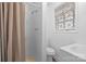 Clean bathroom with shower, toilet, and vanity at 2110 E Greenbriar Rd, Statesville, NC 28625