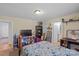 Bedroom with double bed, TV, and built-in shelving at 2110 E Greenbriar Rd, Statesville, NC 28625