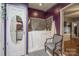 Bathroom with walk in shower and purple walls at 1574 Dunlap Roddey Rd, Rock Hill, SC 29730