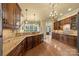 Spacious kitchen with granite countertops and an island at 4364 Hager Mountain Ln, Iron Station, NC 28080
