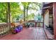 Deck with pergola, hot tub, and outdoor seating for relaxation at 8018 Maxwelton Dr, Huntersville, NC 28078