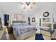 Spacious main bedroom with a king-size bed and decorative wall art at 8018 Maxwelton Dr, Huntersville, NC 28078