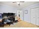 Bright home office with built in shelving and large closet at 8018 Maxwelton Dr, Huntersville, NC 28078