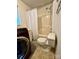 Bathroom with a shower/tub combo, toilet, and vanity at 1206 Mineral Springs Rd, Charlotte, NC 28262