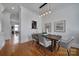 Dining room with modern table and chairs, hardwood floors at 701 N Church St # 3, Charlotte, NC 28202