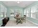 Sunlit breakfast nook with a round table and chairs, adjacent to a window at 3017 Berry Creek Rd, Charlotte, NC 28214