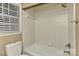 Clean bathroom featuring a shower/tub combo at 13901 Phillips Rd, Matthews, NC 28105