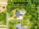 One-story home with pool and large backyard, as seen from an aerial view at 112 Berea Baptist Church Rd, Stanfield, NC 28163