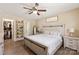 Spacious main bedroom with walk-in closet and ceiling fan at 2238 Pacer Rd, Lancaster, SC 29720