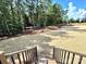 Private backyard with wooded area and new landscaping at 310 Scalybark Trl, Concord, NC 28027