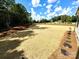 Landscaped backyard with spacious lawn and wooded backdrop at 310 Scalybark Trl, Concord, NC 28027
