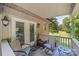 Private deck with seating area and tranquil wooded views at 4120 Statesville Blvd, Salisbury, NC 28147