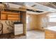 Unfinished basement laundry area with washer at 1573 Timberlake Dr, Shelby, NC 28150