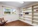 Bright office features built-in shelving and hardwood floors at 1573 Timberlake Dr, Shelby, NC 28150