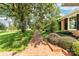 Brick walkway leading to house through a well-manicured lawn at 3029 River Rd, Shelby, NC 28152