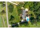 Aerial view of home with pool and large backyard at 3029 River Rd, Shelby, NC 28152