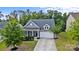 Aerial view of house, yard, and neighborhood at 3105 Elmwood Dr, Monroe, NC 28110