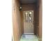 Front door entrance with stained-glass accents and light fixture at 7201 Winery Ln, Charlotte, NC 28227