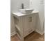 Modern bathroom featuring a vessel sink and light wood vanity at 7201 Winery Ln, Charlotte, NC 28227