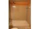 Clean bathroom with a shower/tub combo and beige tile at 7201 Winery Ln, Charlotte, NC 28227