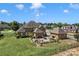 Brick house with a large backyard, patio, and detached garage at 312 Wintergreen Ct, Kings Mountain, NC 28086