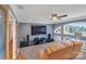Theater room with reclining seats and large screen TV at 312 Wintergreen Ct, Kings Mountain, NC 28086