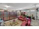 Finished garage with seating area and storage cabinets at 312 Wintergreen Ct, Kings Mountain, NC 28086
