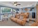 Theater room with reclining seats and large screen TV at 312 Wintergreen Ct, Kings Mountain, NC 28086