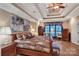 Main bedroom with a sleigh bed, hardwood floors, and ceiling fan at 312 Wintergreen Ct, Kings Mountain, NC 28086