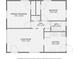 Floor plan showing a primary bedroom, living room, kitchen, and bathroom at 3245 Minnesota Rd, Charlotte, NC 28208