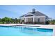 Community pool and pool house with plenty of space for relaxation at 7858 Iron Rd, Sherrills Ford, NC 28673