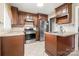 Updated kitchen with granite countertops and island at 117 Bolding St, Gastonia, NC 28052
