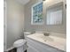 Clean bathroom with white vanity, toilet and a window at 333 Irwin St, Rock Hill, SC 29730