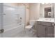 Well-appointed bathroom with tub/shower combo at 3087 Bartlett St, Fort Mill, SC 29715