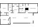 Two-bedroom, two-bath home floor plan featuring a kitchen, living room, and dining area at 4432 Eaves Ln, Charlotte, NC 28215