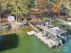 Lakefront dock with multiple levels and boat lift at 151 River Ridge Ln, Statesville, NC 28677