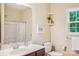 Bathroom with vanity, shower, and window at 531 Tributary Dr # 26, Fort Lawn, SC 29714